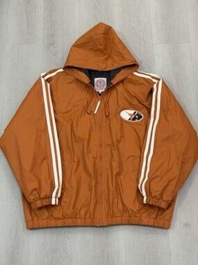 Vintage 90s Texas Longhorns UT Collegiate Fleece Lined Polyvinyl Jacket XXL NCAA